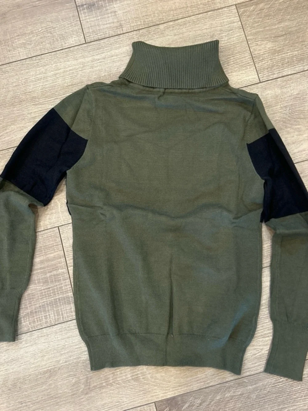 Women’s Olive Green 'SKI' Turtleneck Sweater